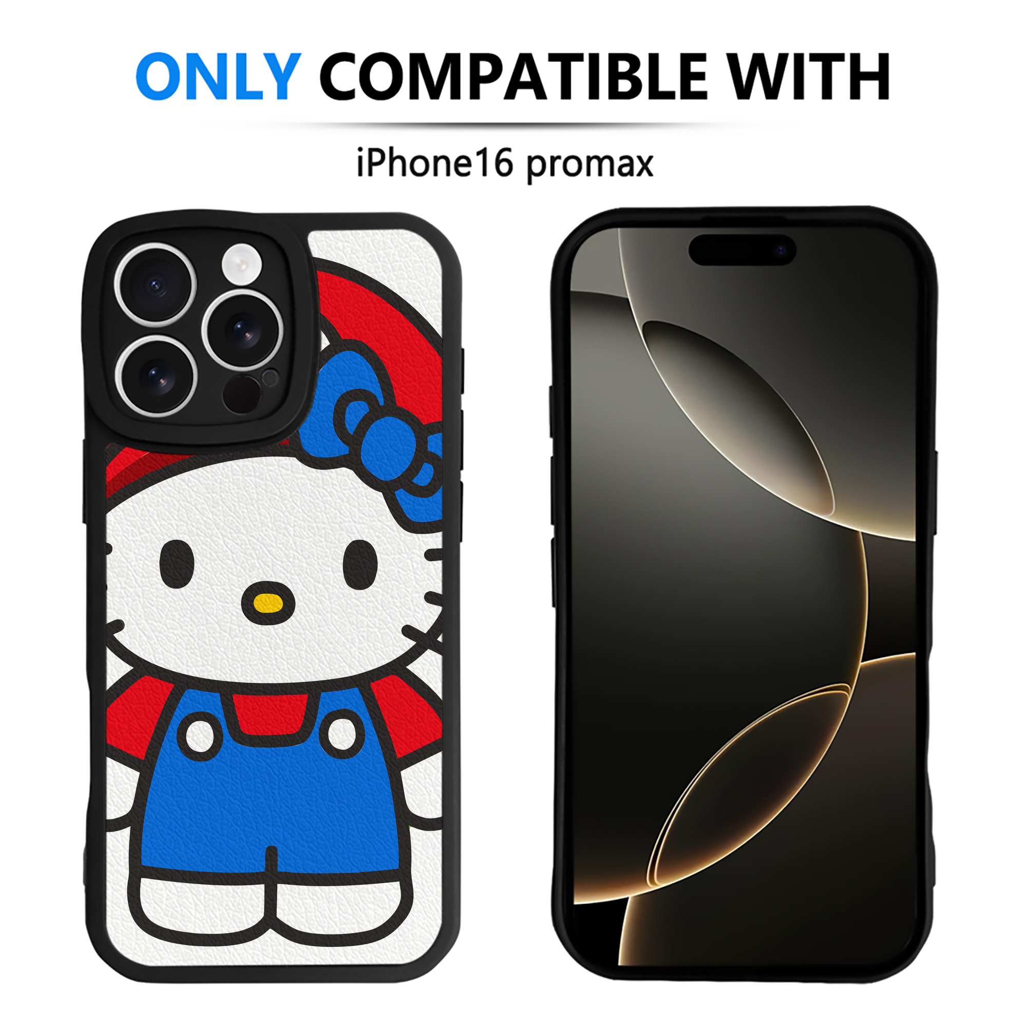 （画像用） Hello Kitty ハローキティ 【iPhone 16シリーズ対応】シリコンスマホケース（レザー調） 材質：シリコン